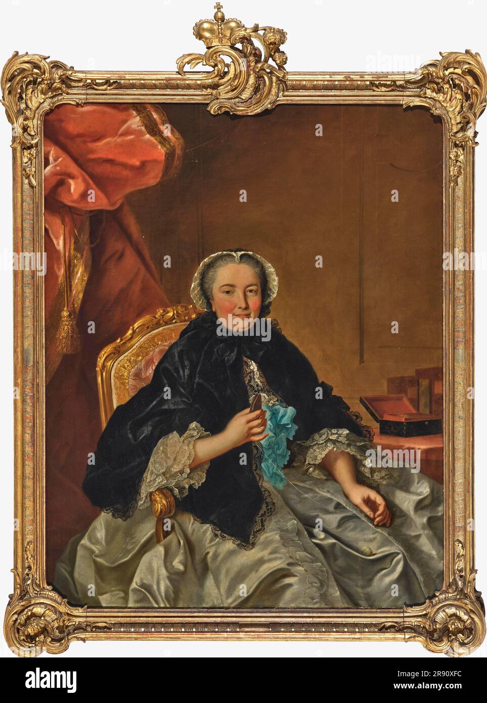 Countess Palatine Caroline of Nassau-Saarbr&#xfc;cken (1704-1774). Private Collection. Stock Photo