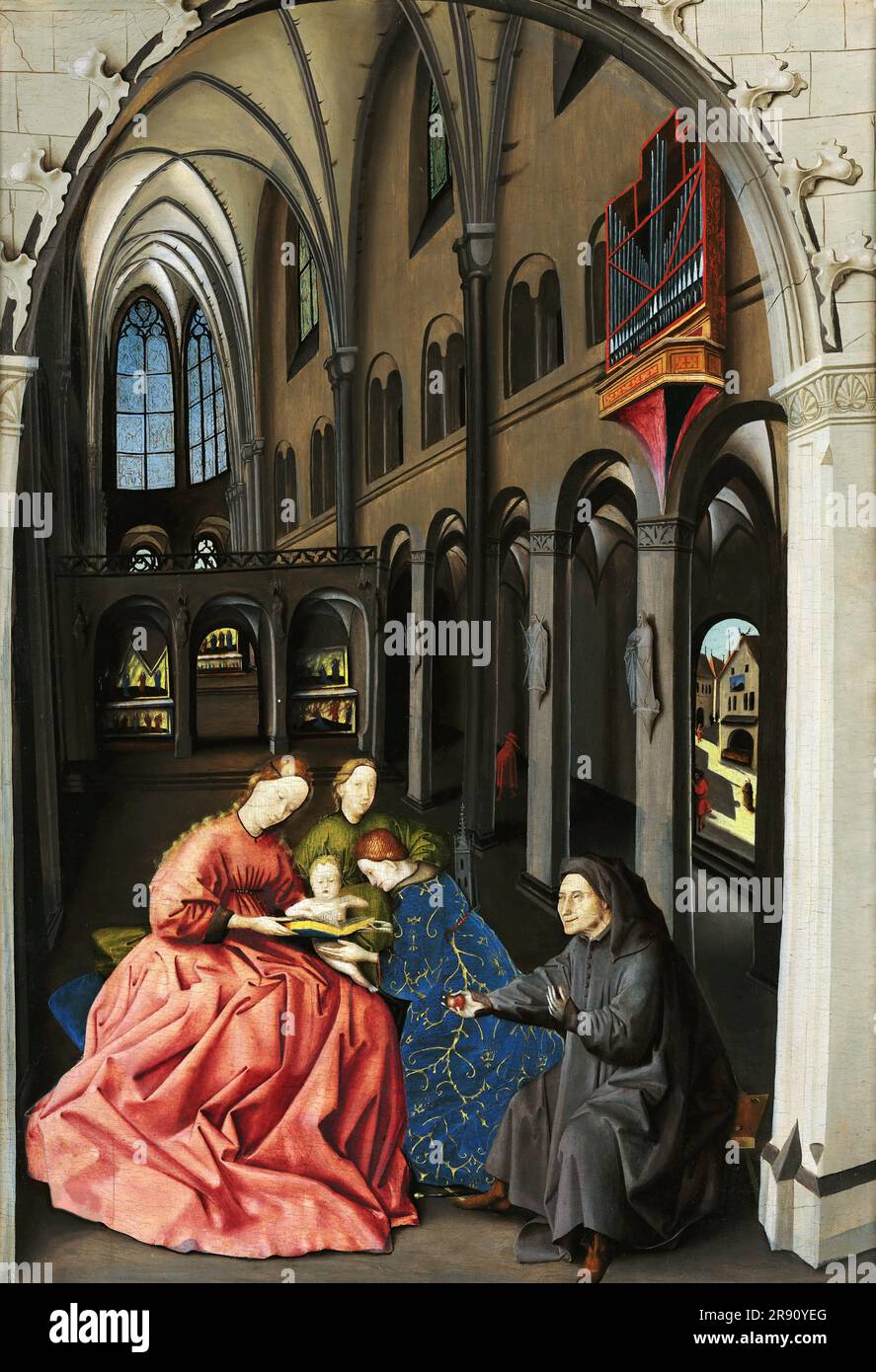 Sacra conversazione, Mid of the 15th century. Found in the collection of the Museo di Capodimonte, Naples. Stock Photo