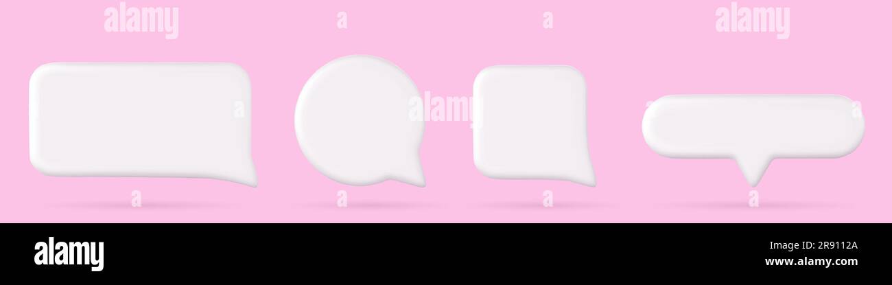 3d chat speech for message box or comment vector icon. Text dialog ...