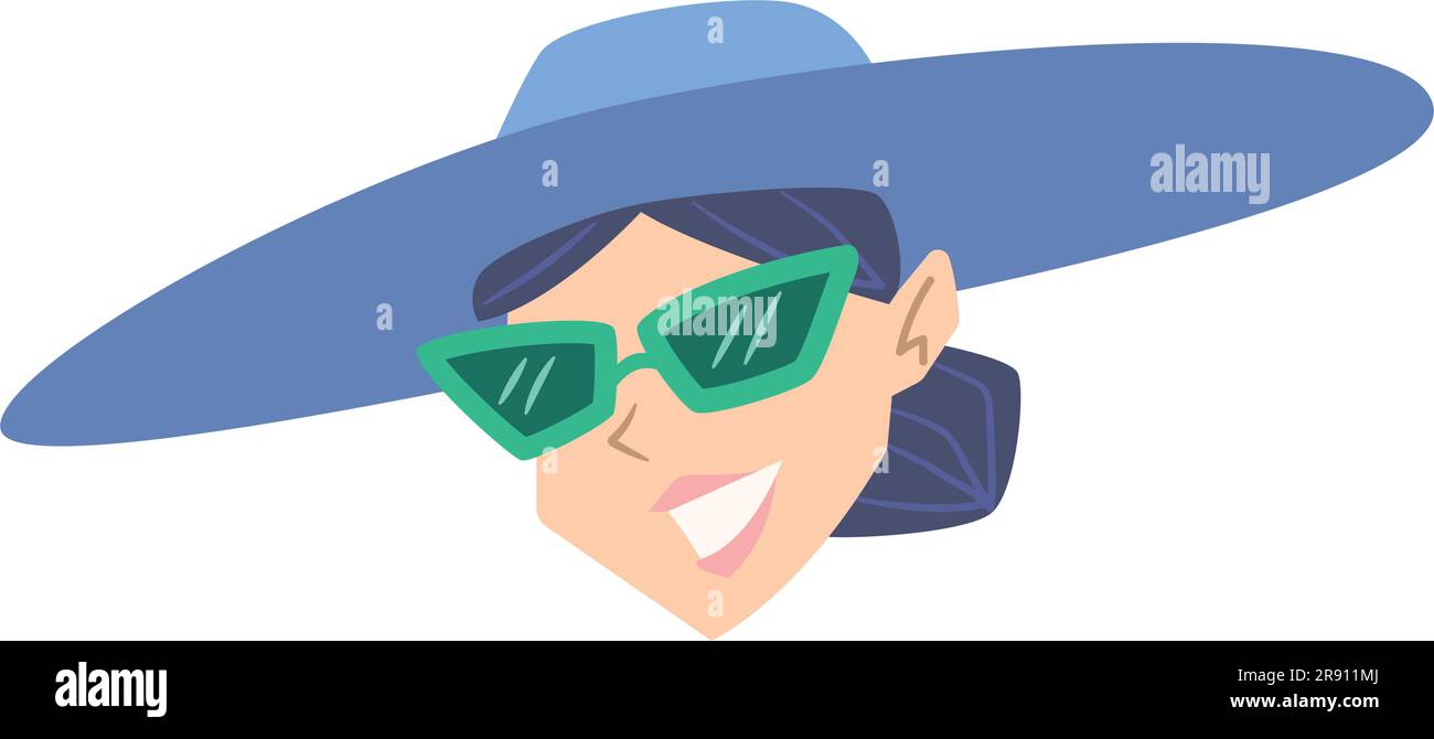Isolated cute female character avatar with sunglasses Vector Stock