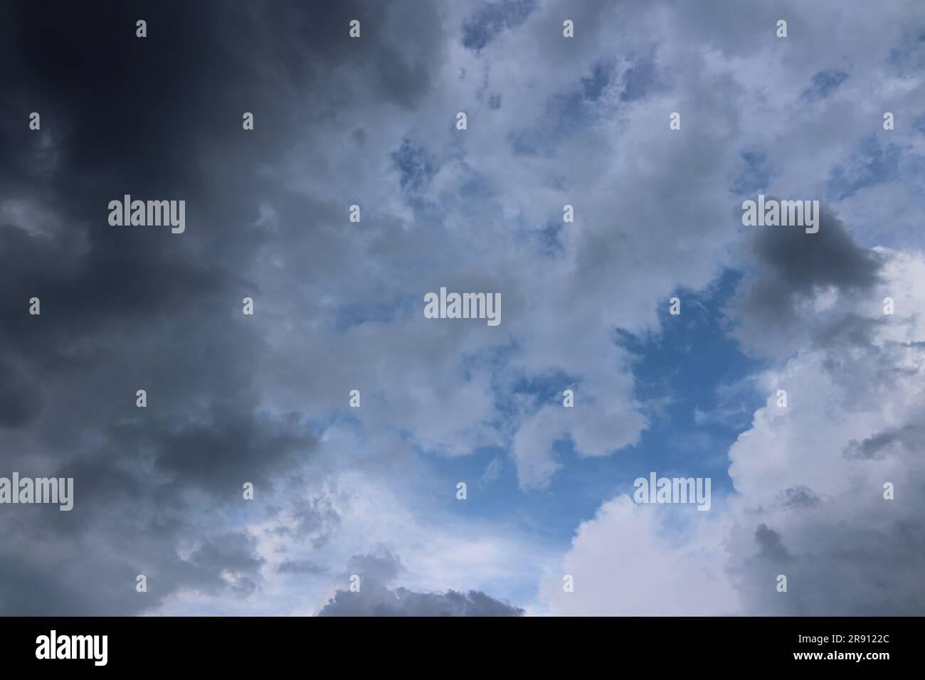 Dark rainy clouds on the sky Stock Photo