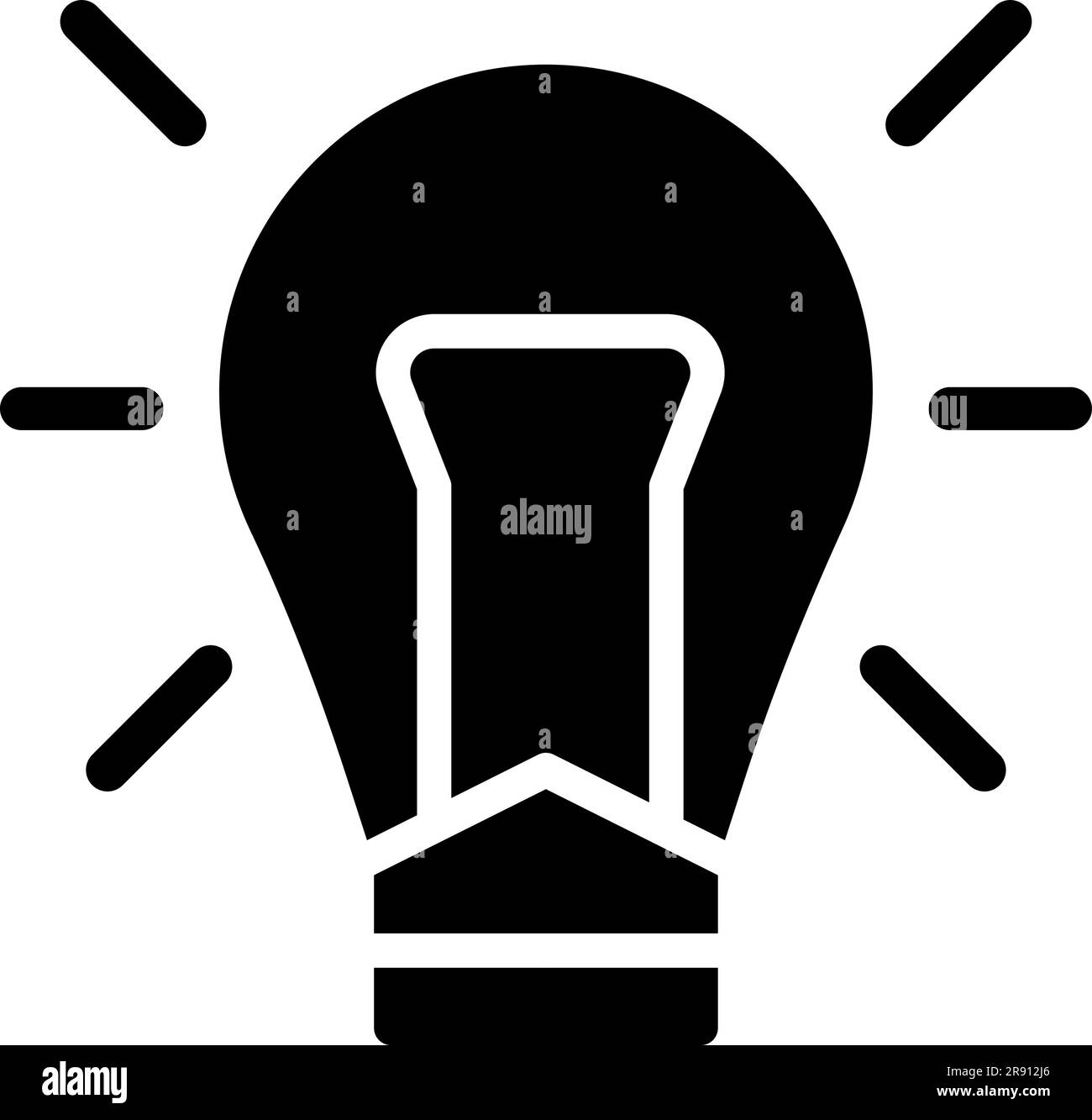 Light bulb black glyph icon Stock Vector Image & Art - Alamy