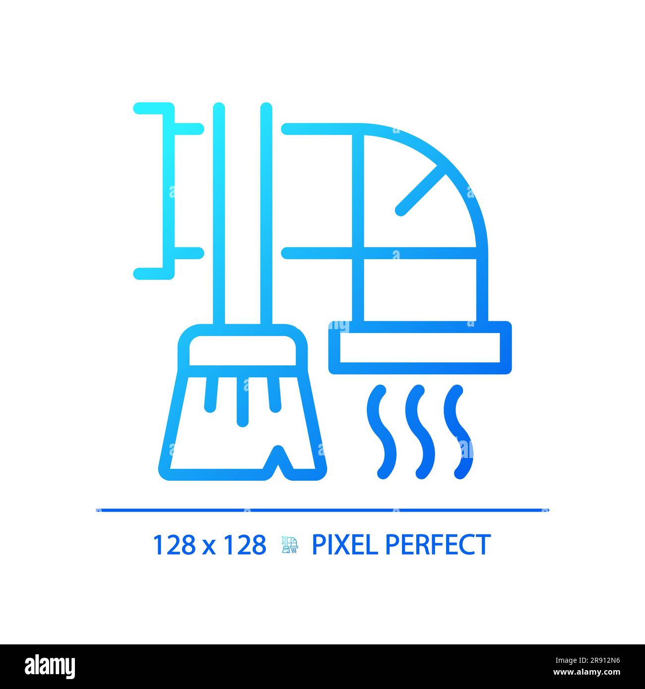Duct cleaning gradient linear vector icon Stock Vector