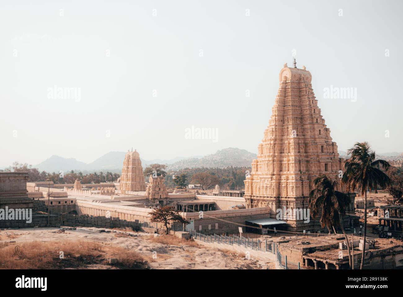 An ancient Hindu temple situated in the city of Hampi, Karnataka, India