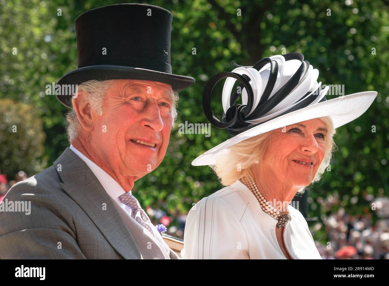 Ascot, Berkshire, UK. 23rd June, 2023. King Charles and Queen Camilla