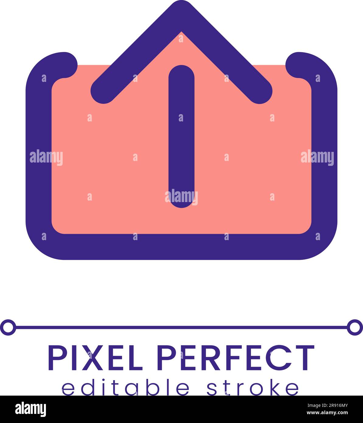 Upload pixel perfect RGB color ui icon Stock Vector
