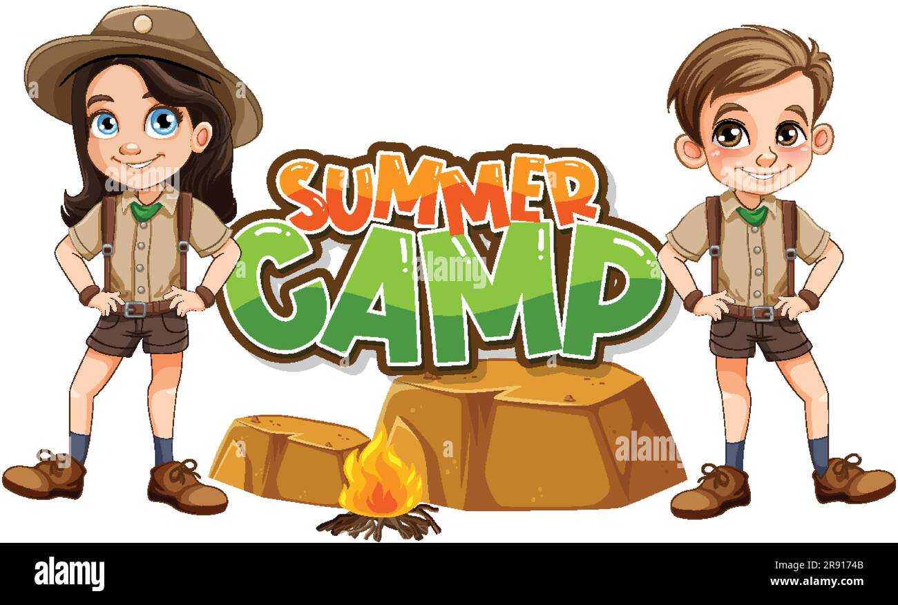 People camping at campsite illustration Stock Vector Image & Art - Alamy