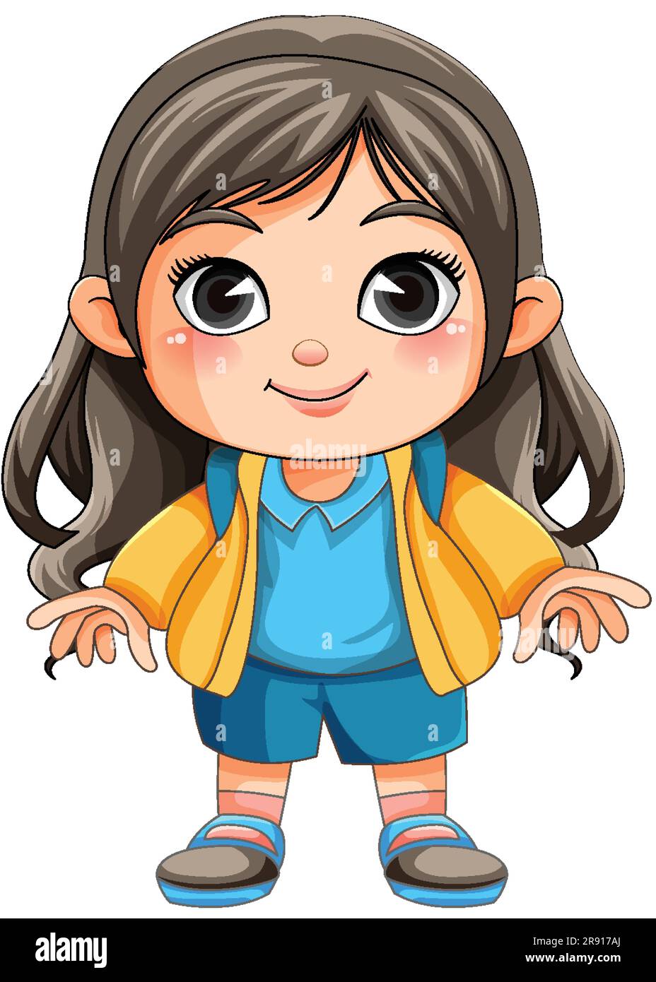 Cute girl cartoon character illustration Stock Vector Image & Art - Alamy