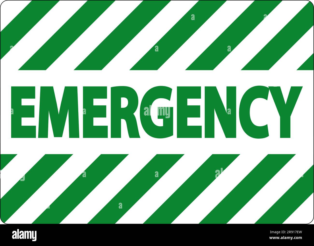 Emergency Sign On White Background Stock Vector