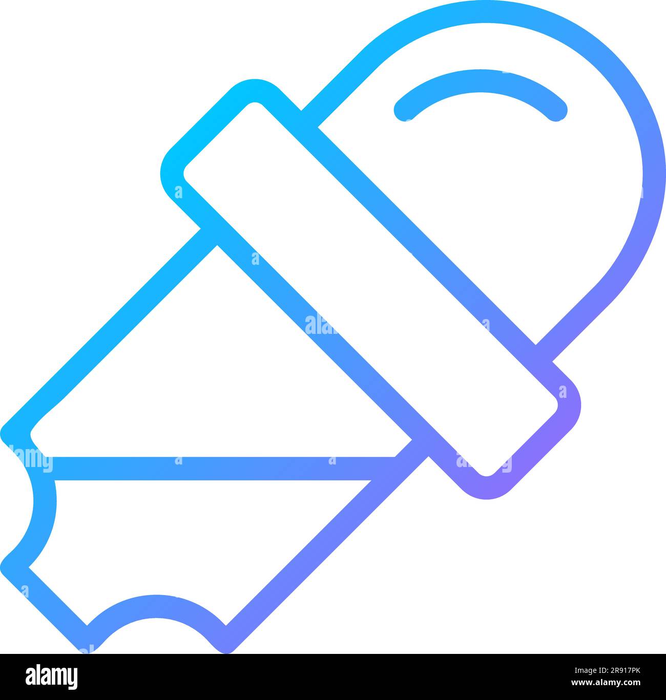 Pipet pixel perfect gradient linear vector icon Stock Vector
