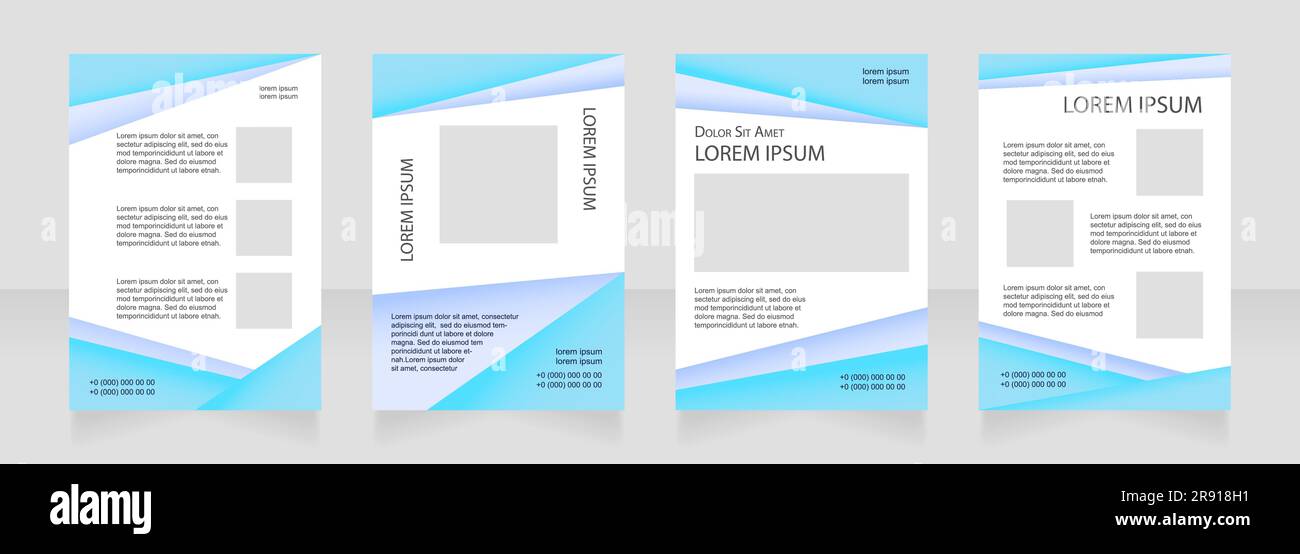 Modern turquoise blank brochure layout design Stock Vector Image & Art ...