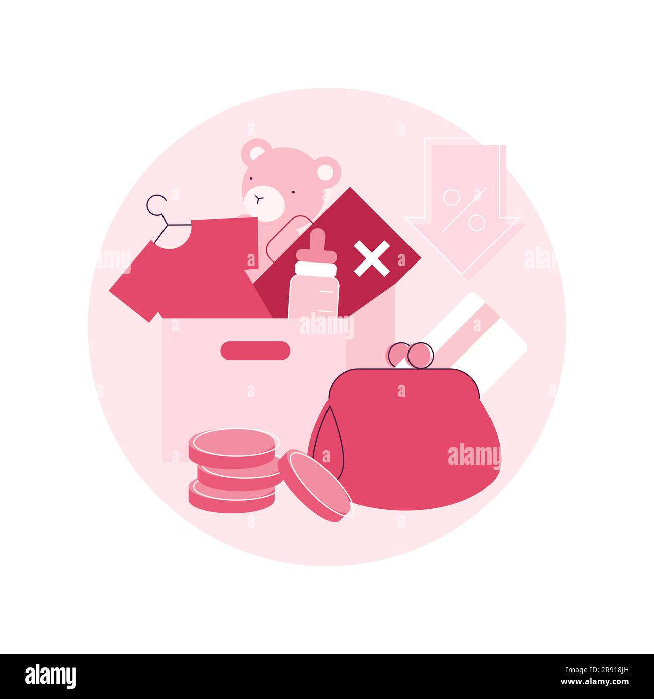 Childcare expenses abstract concept vector illustration. Child care tax