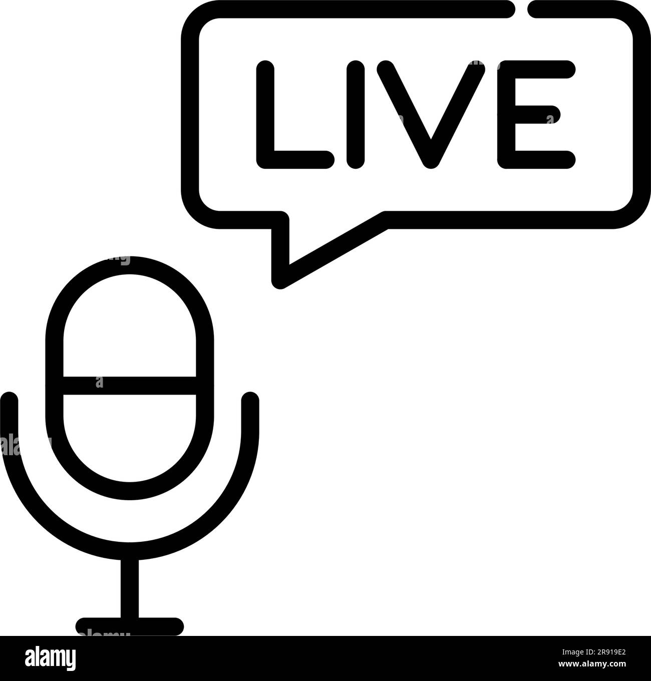 Live radio translation. Broadcasting symbol. Pixel perfect icon Stock