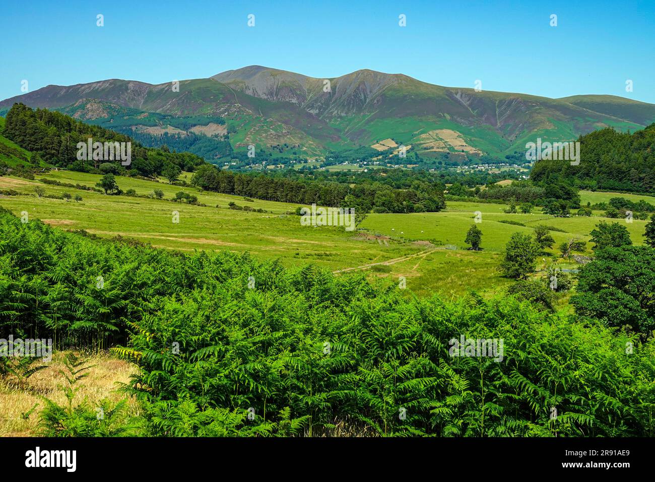 Skiddaw and keswick from the newlands valley hires stock photography