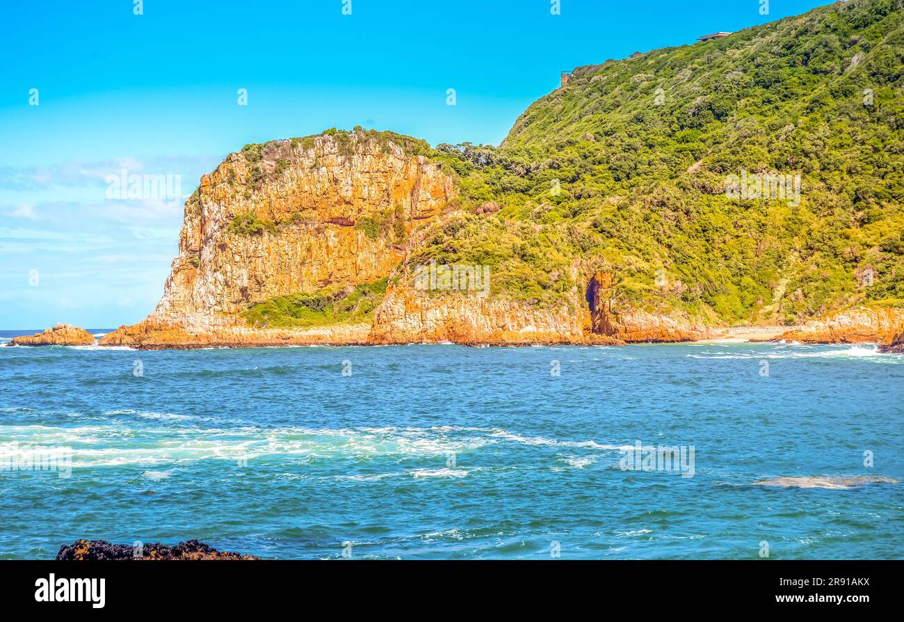 Beautiful rocky Knysna heads in garden route in Western Cape in South