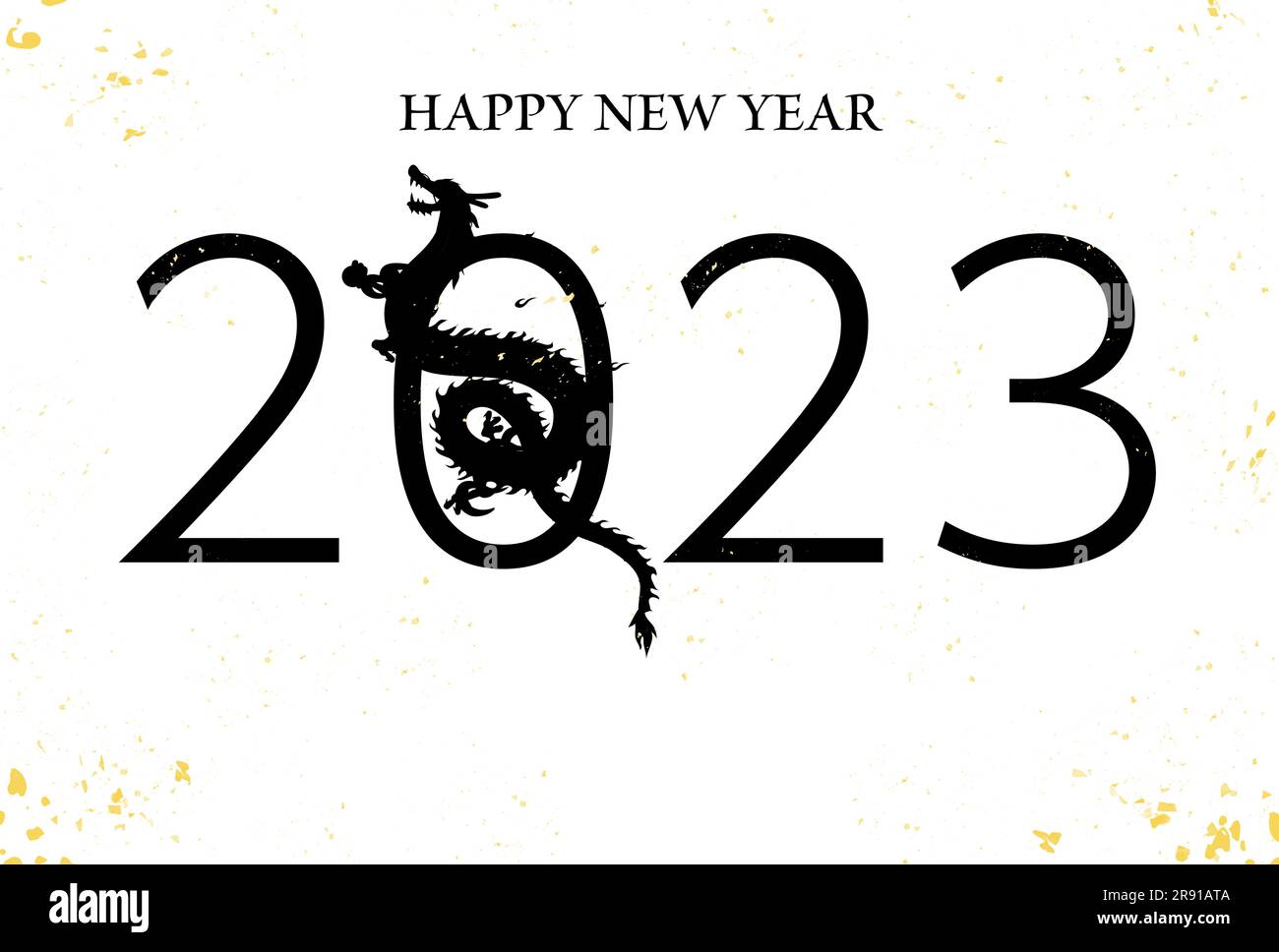 New Year's greeting card for the year of the dragon 2024, dragon