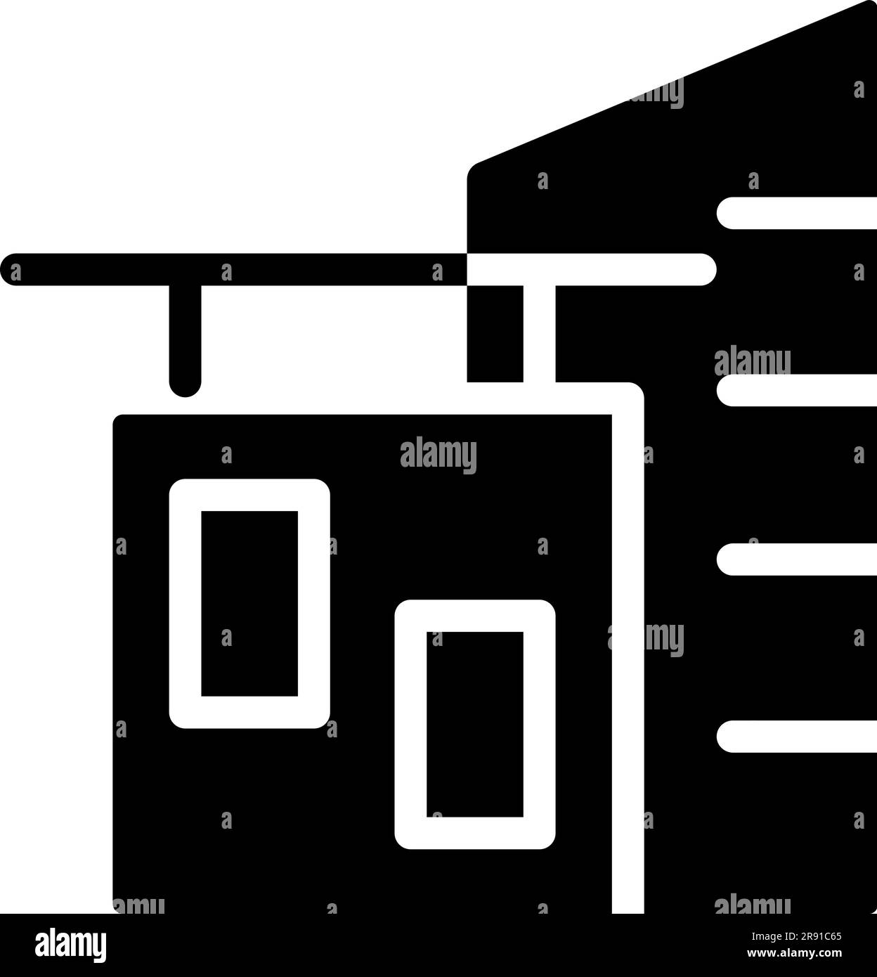 Corporate building black glyph icon Stock Vector Image & Art - Alamy