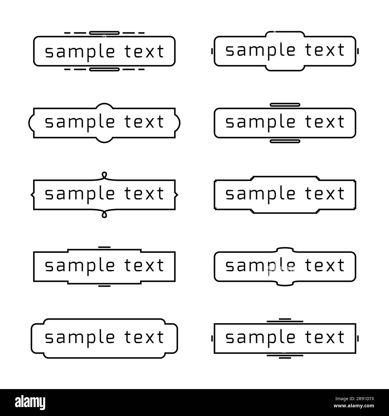 Simple rectangle text frames. Line frame template for your text. Line  border with copy space. Classic and modern style Stock Vector Image & Art -  Alamy