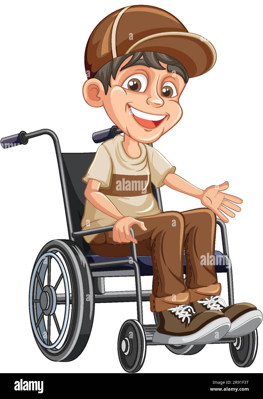 A Disabled Person in a Wheelchair illustration Stock Vector Image & Art ...