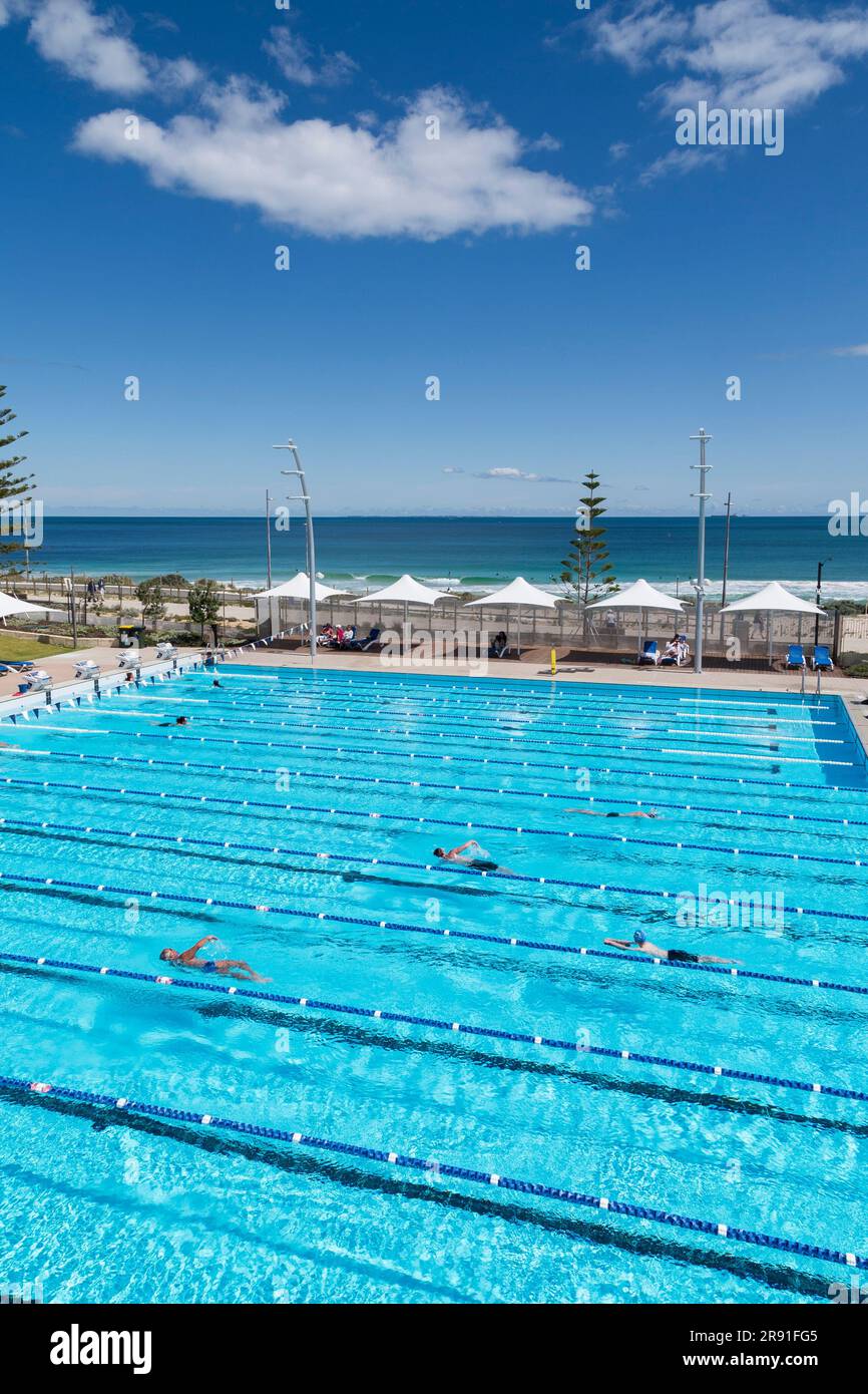 The swimming pool at Scarborough beach in Perth Australia Stock Photo