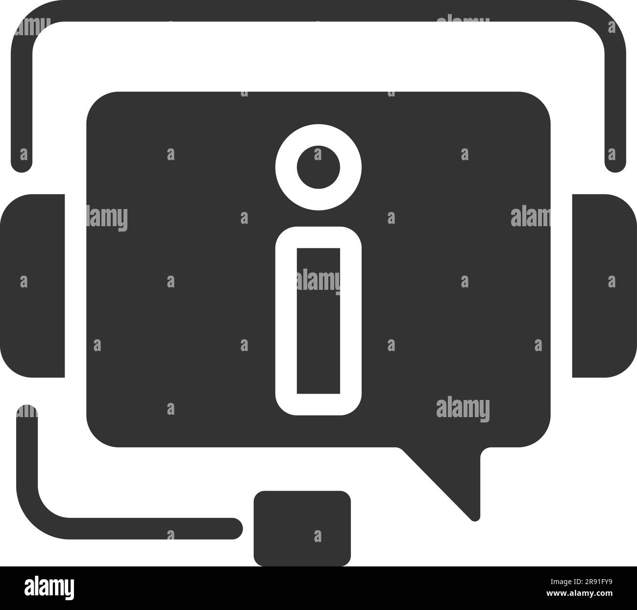 Call info icon isolated Black and White Stock Photos & Images - Alamy