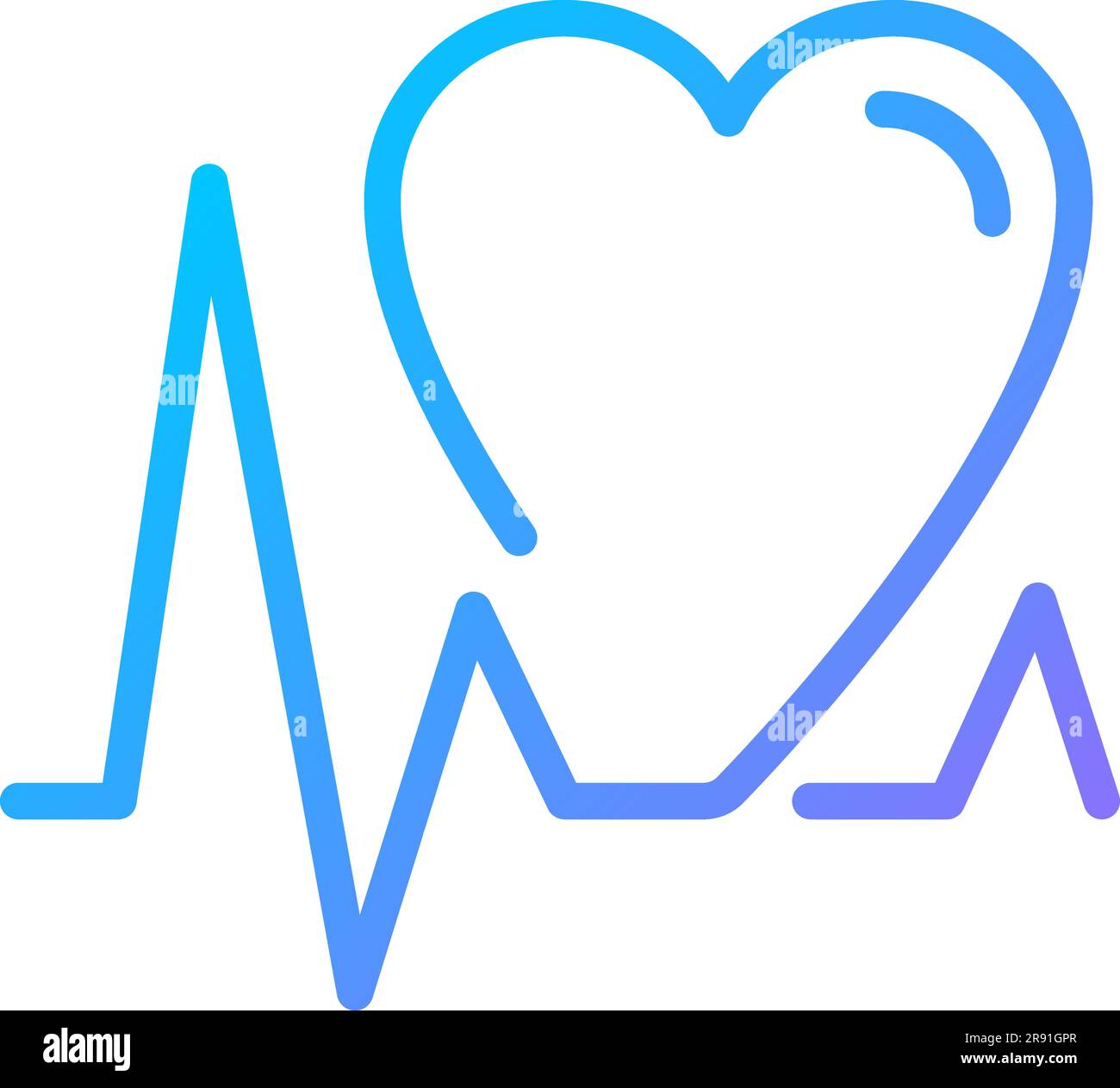 Cardiology pixel perfect gradient linear vector icon Stock Vector