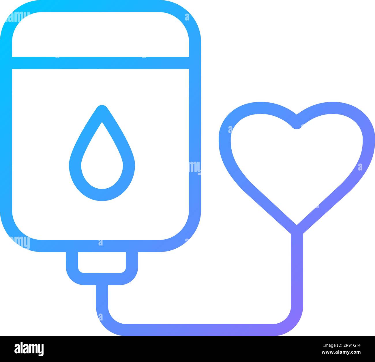 Blood donation pixel perfect gradient linear vector icon Stock Vector