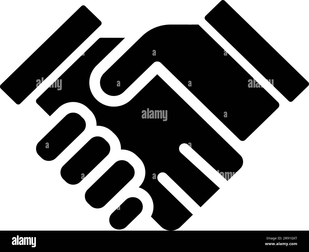 Handshaking black glyph icon Stock Vector Image & Art Alamy