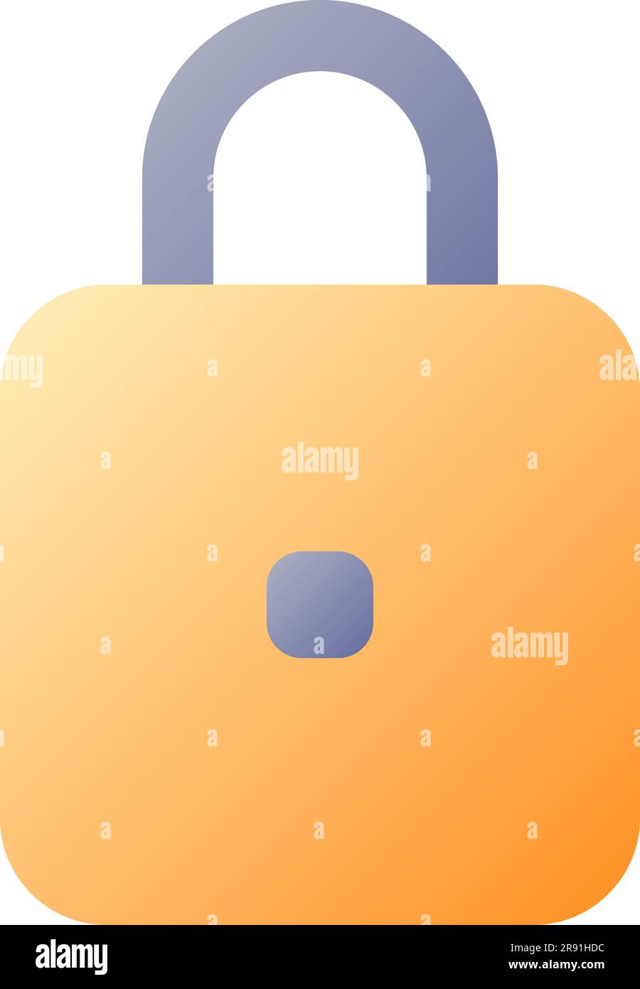 Padlock pixel perfect flat gradient color ui icon Stock Vector