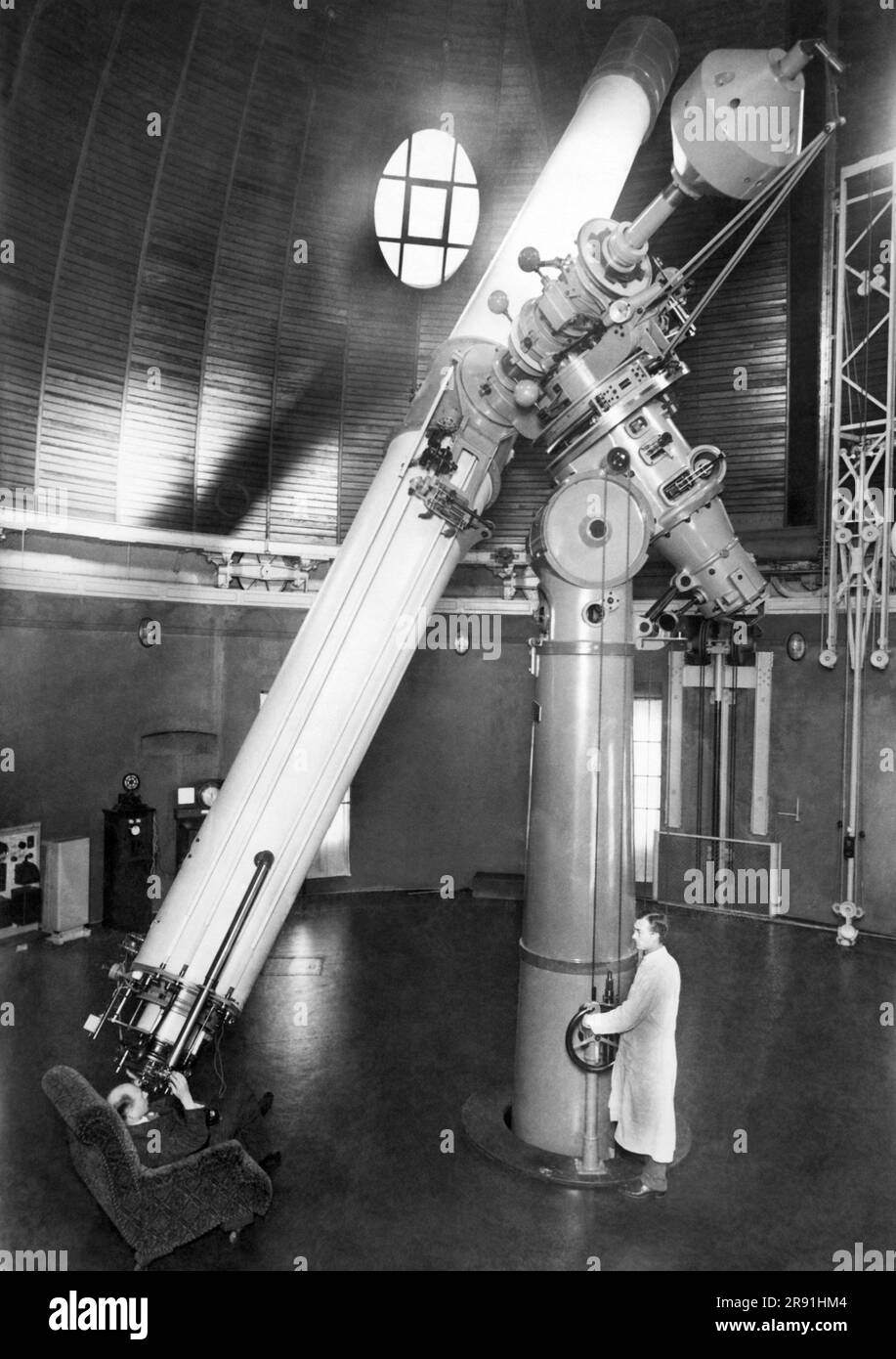 Babelsberg, Germany c. 1924 The 65 cm. refractor telescope installed