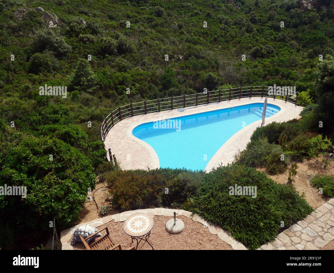 Swimming pool in nature, Sardinia, Italy Stock Photo Alamy
