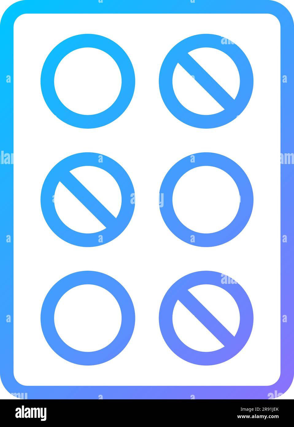 Blister package pixel perfect gradient linear vector icon Stock Vector
