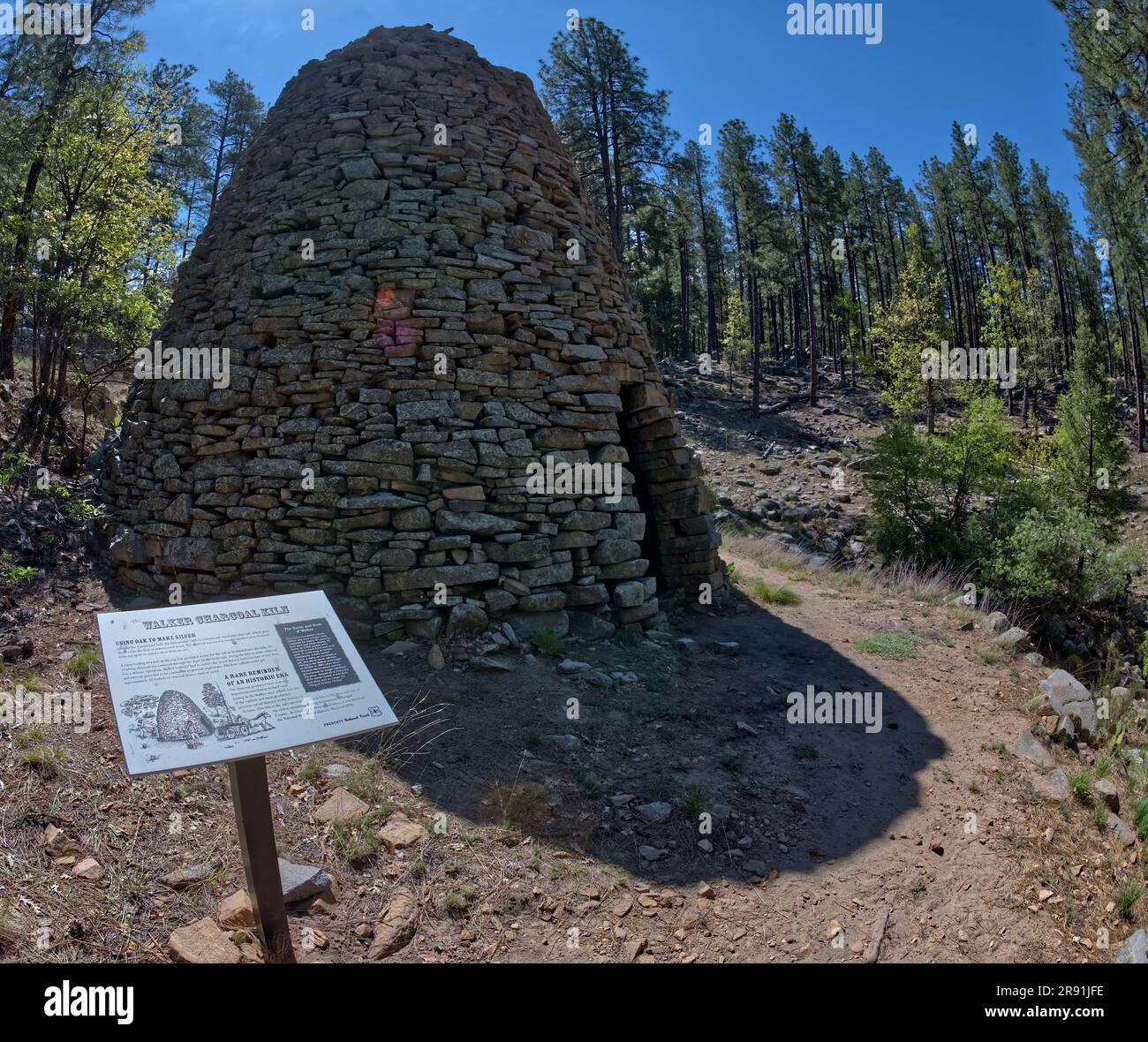 The historic Walker Charcoal Kiln in the Prescott National Forest just