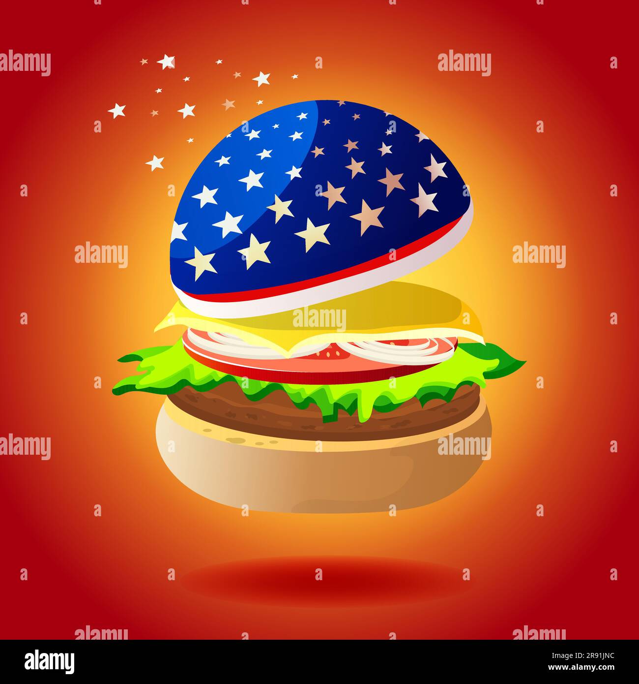 Red giant hamburger Stock Vector Images - Alamy