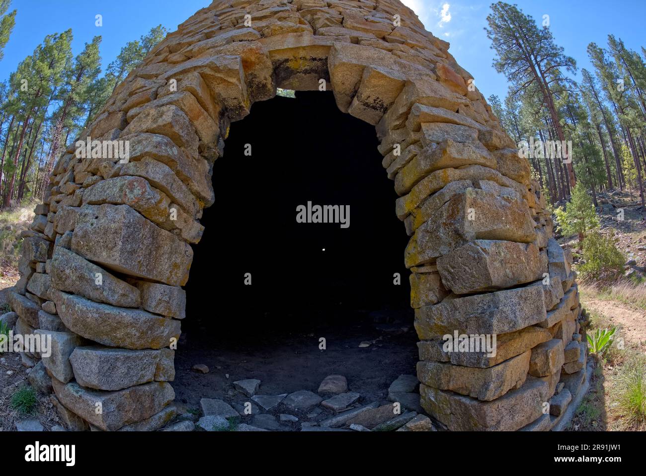 The historic Walker Charcoal Kiln in the Prescott National Forest just