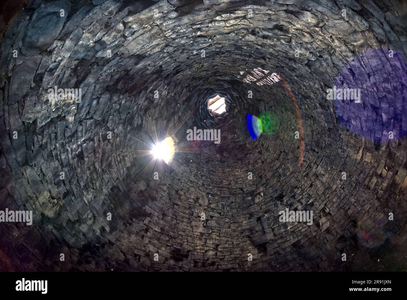 Interior view of the historic Walker Charcoal Kiln in the Prescott