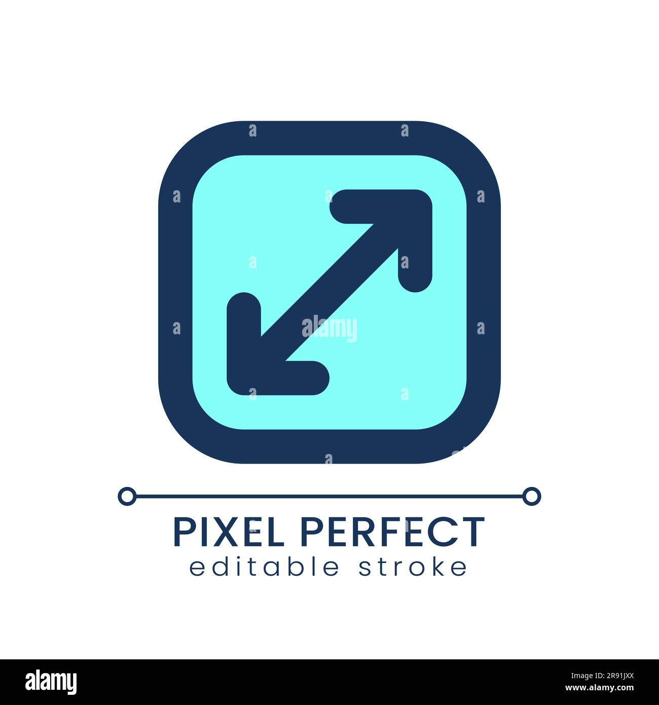 Screen enlargement pixel perfect RGB color ui icon Stock Vector Image ...