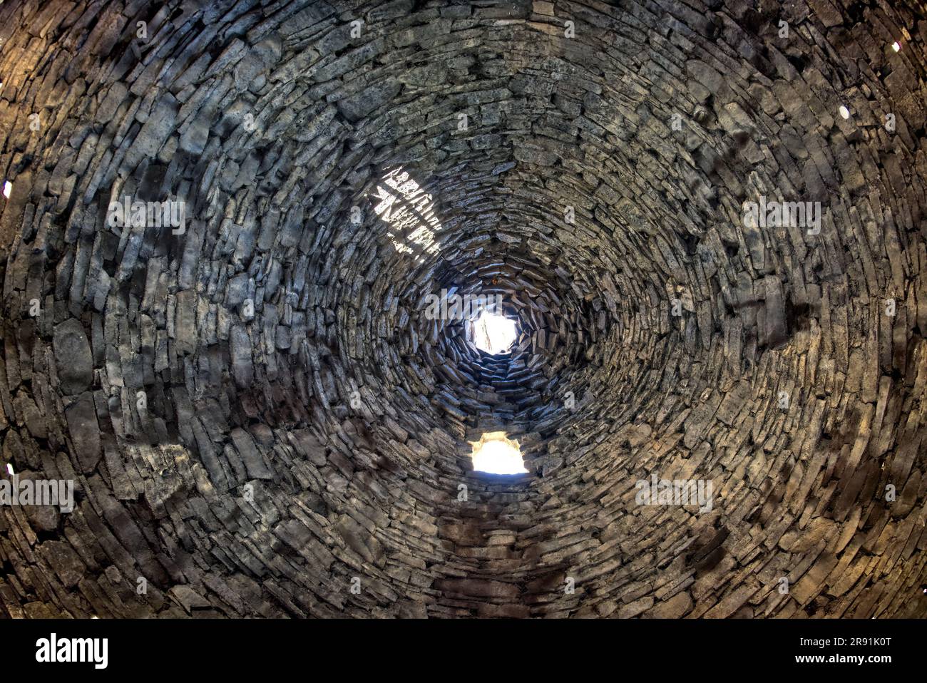 Interior view of the historic Walker Charcoal Kiln in the Prescott