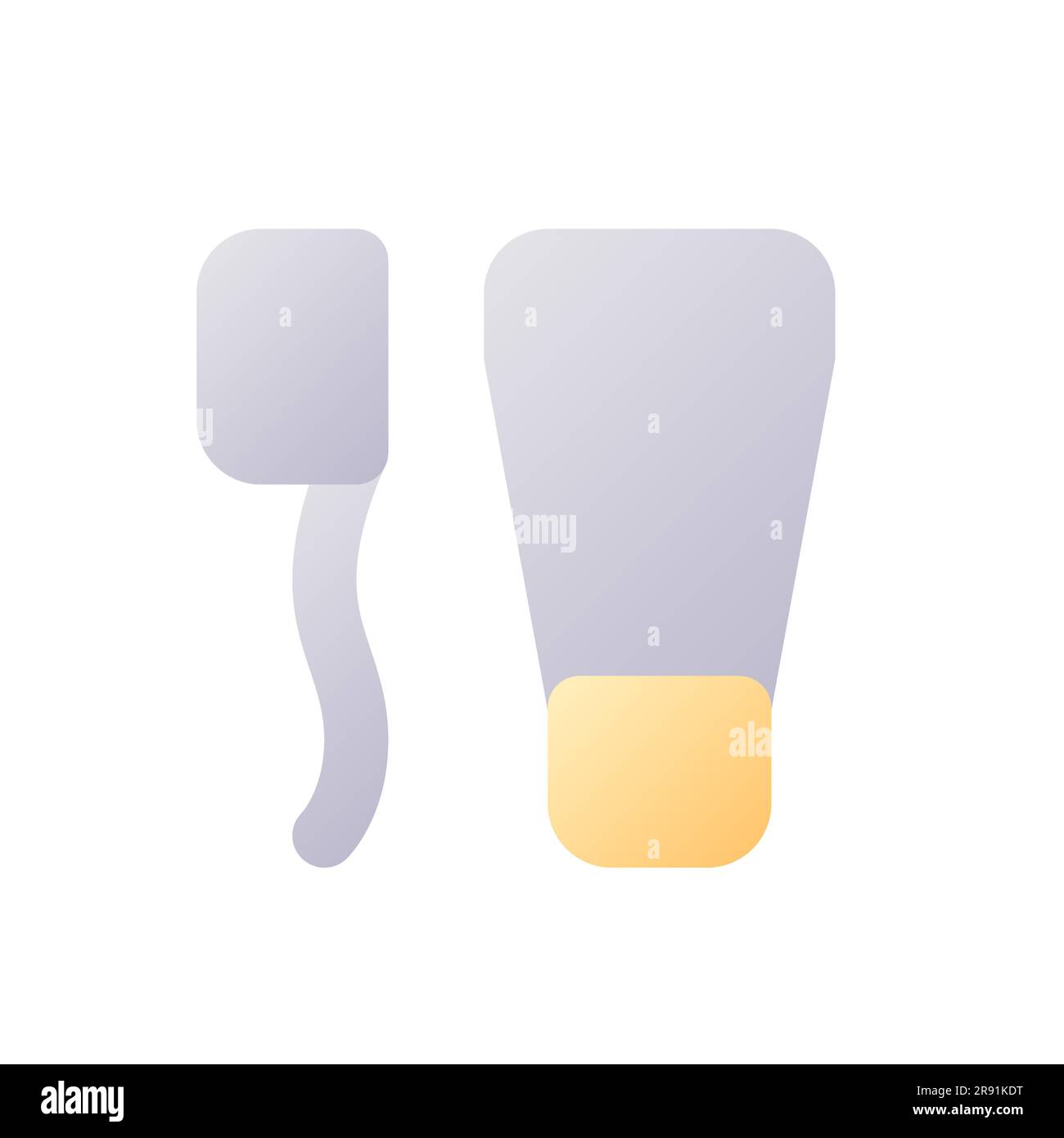 Mouth hygiene pixel perfect flat gradient two-color ui icon Stock Vector