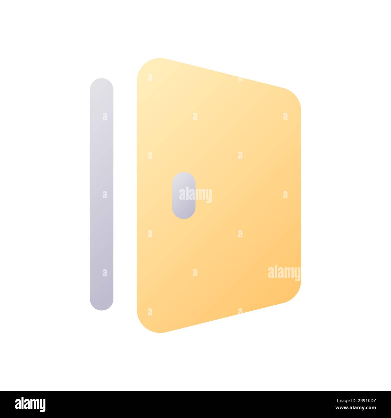Door pixel perfect flat gradient two-color ui icon Stock Vector