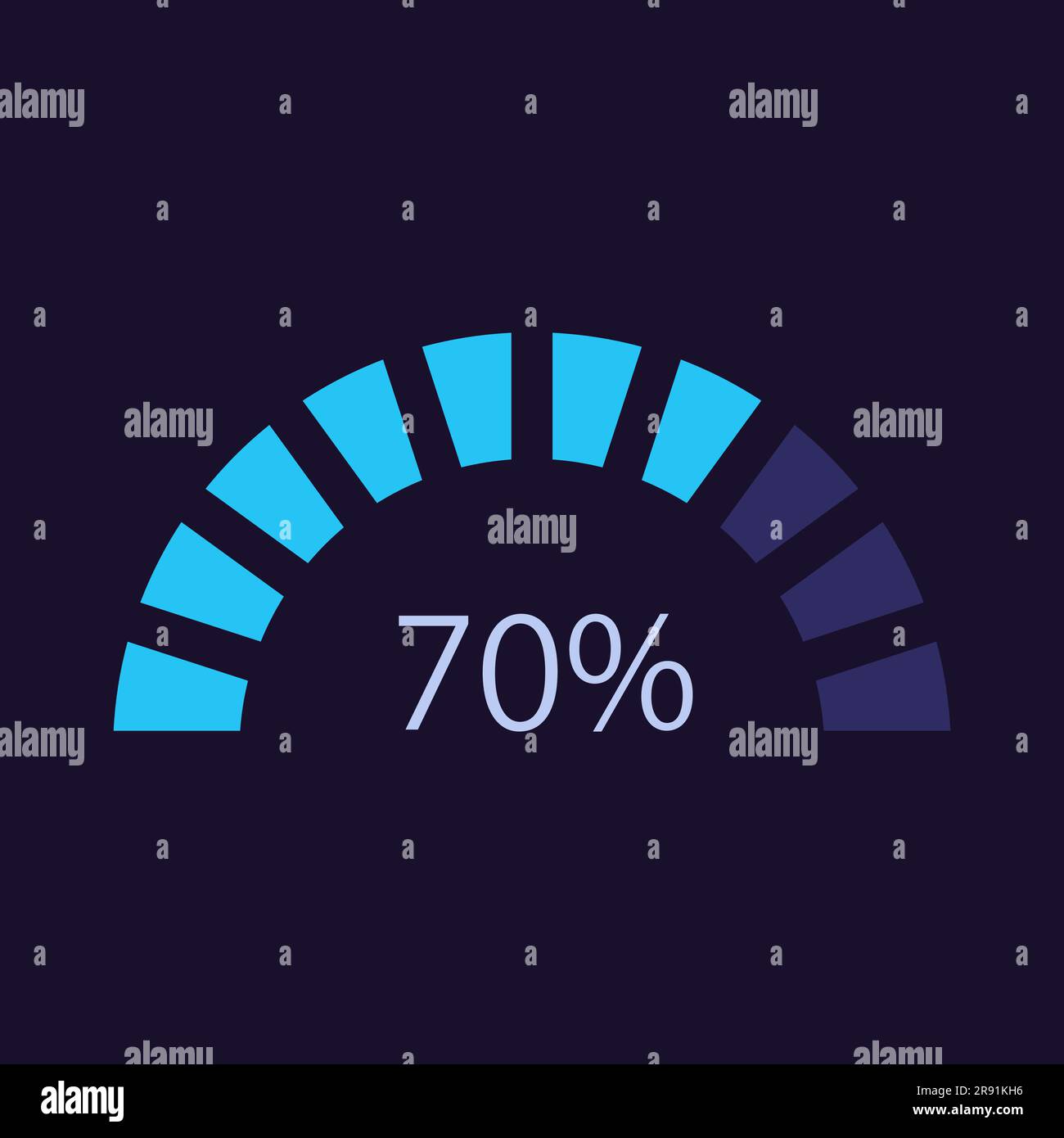 Half doughnut infographic chart design template for dark theme Stock ...