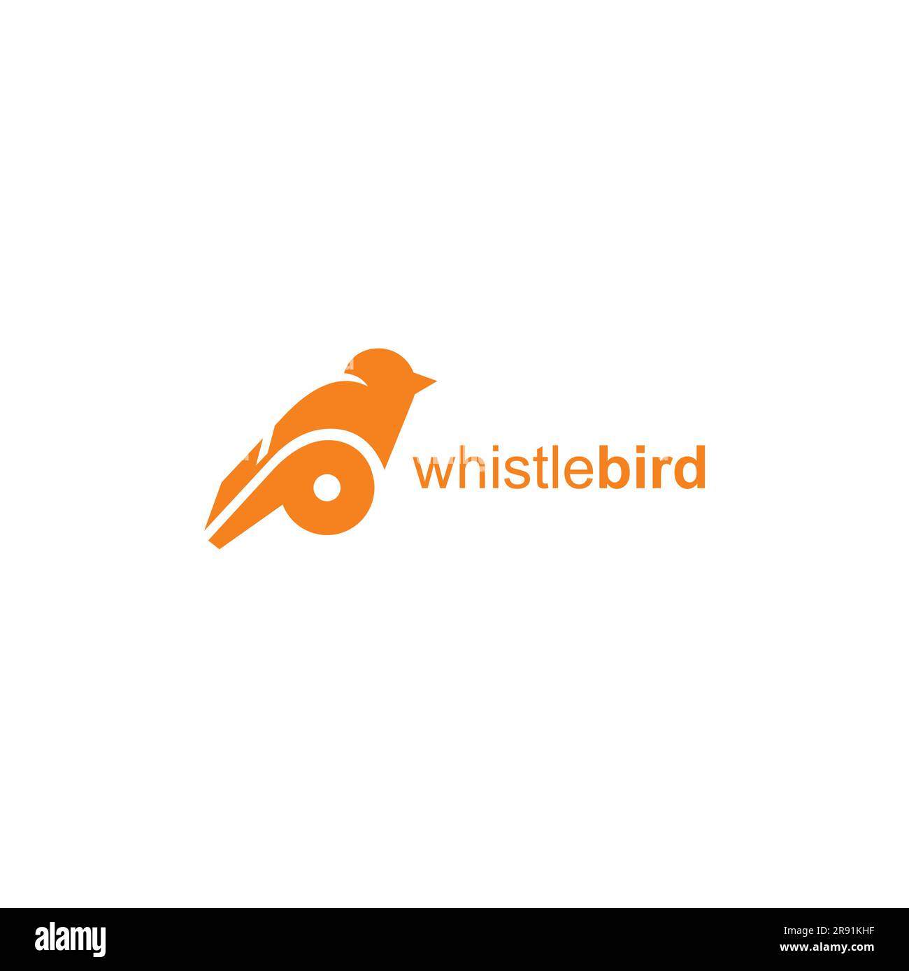 Whistle Bird logo. Bird Abstract logo Design Stock Vector