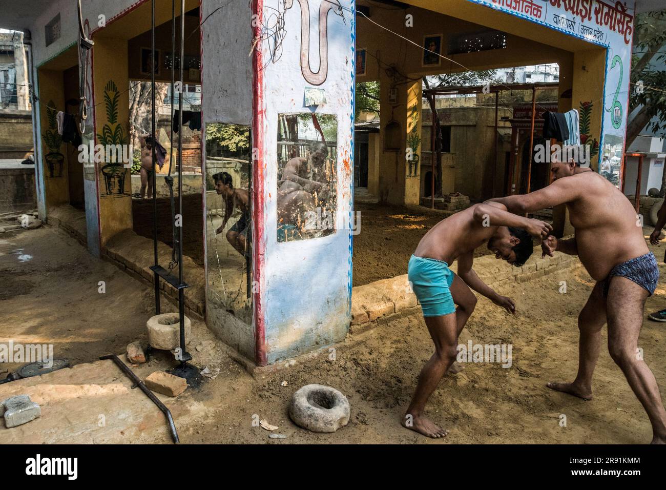 Kushti wrestlers train at an Akhara in Varanasi, India Stock Photo - Alamy