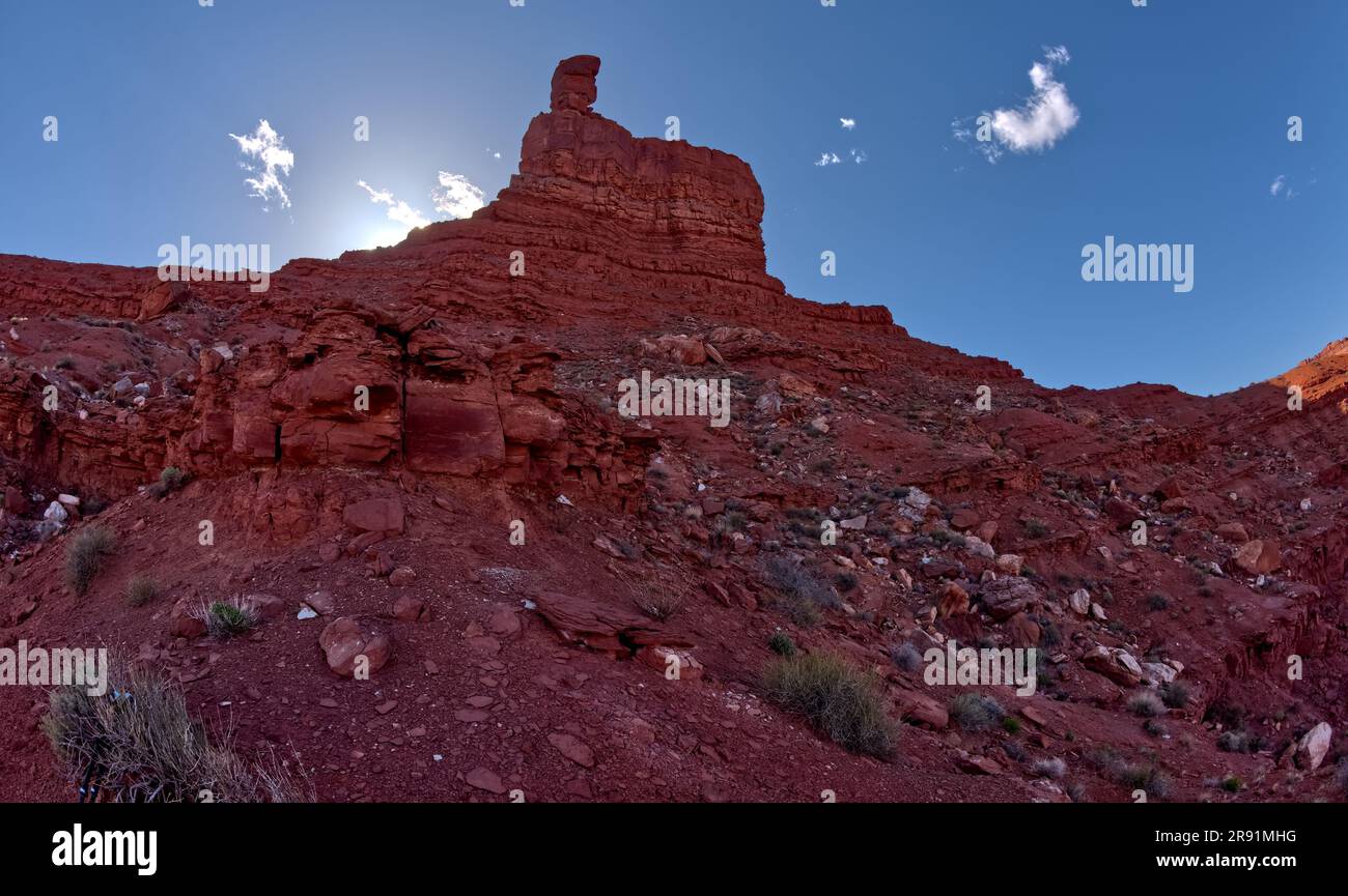 The rock formation called Lady in the Bathtub at Valley of the Gods