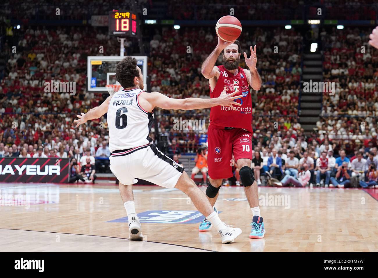 Milan, Italy. 23rd June, 2023. EA7 EMPORIO ARMANI MILANO vs. VIRTUS