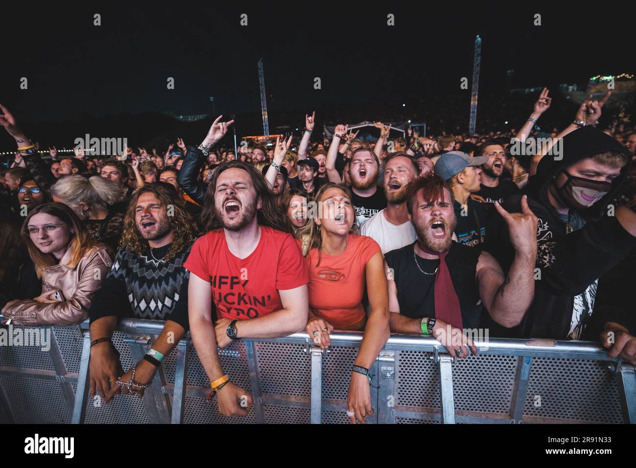 Copenhagen, Denmark. 16th, June 2023. Concert crowd seen at a live ...