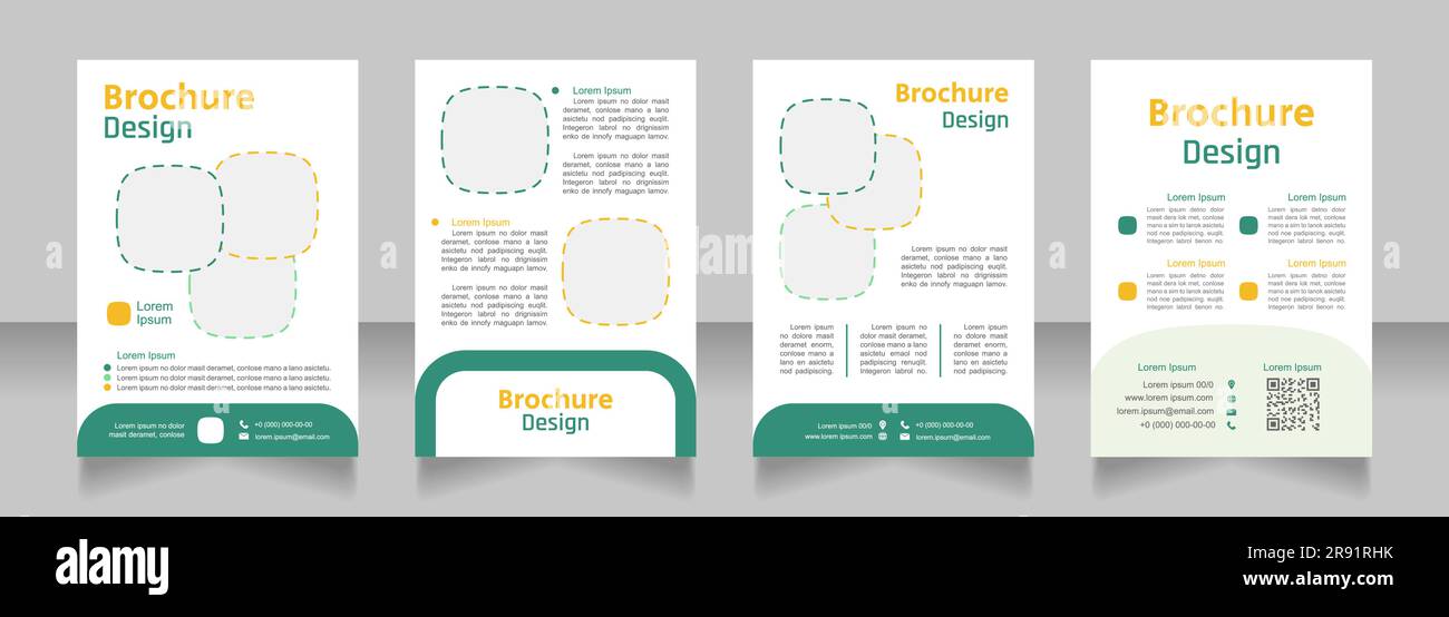 Agribusiness blank brochure design Stock Vector