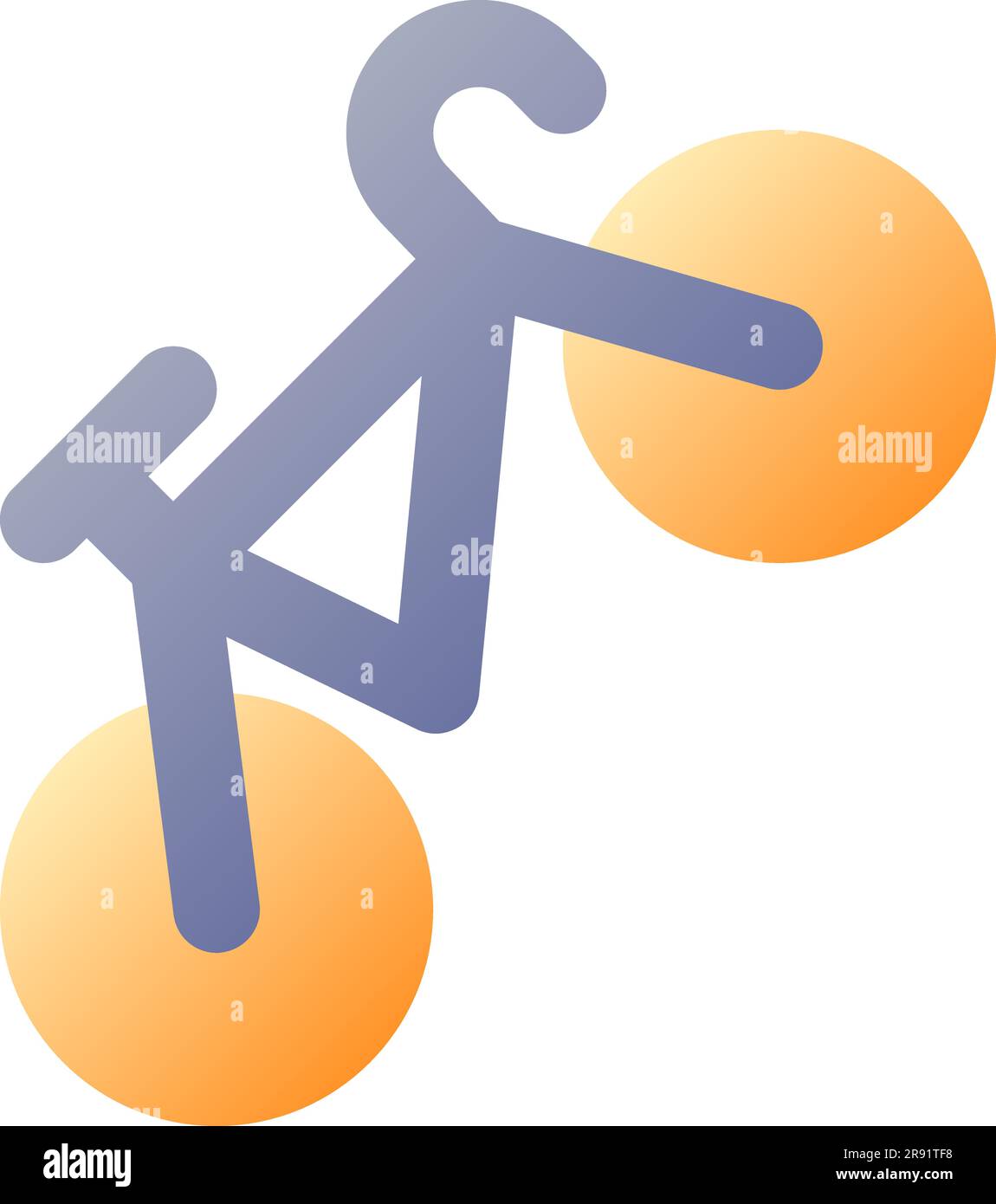 Bicycle pixel perfect flat gradient color ui icon Stock Vector