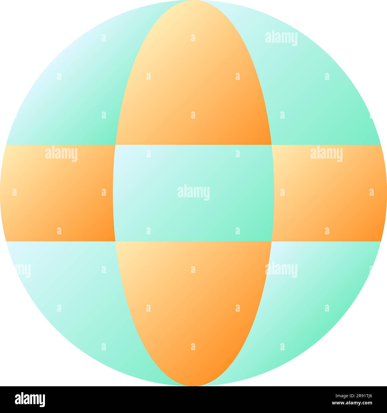 Globe pixel perfect flat gradient color ui icon Stock Vector