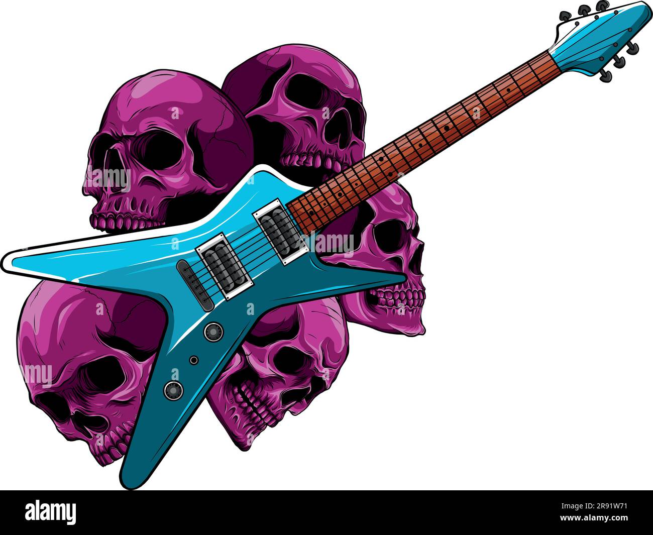 White zombie guitar hi-res stock photography and images - Alamy